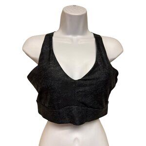 Prana Layna Women's Sports Bra Cross Back Black Printed Athletic Medium New NWT